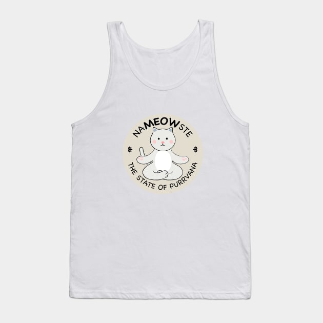 Yoga Cat Tank Top by DesignCat